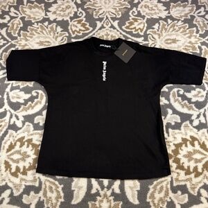 Men’s Palm Angels Vertical Logo Black T-Shirt Size Large